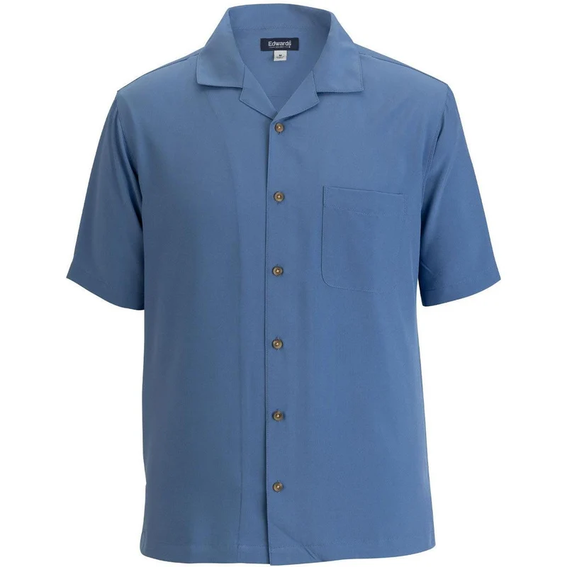 Edwards Camp Collar Unisex Shirt Riviera Blue / L