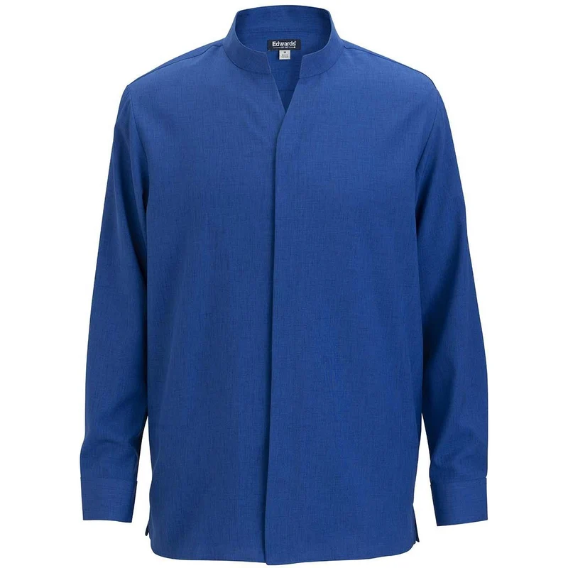 Edwards Flexbatiste Stand Up Collar Long Sleeve Mens Shirt Cobalt / 4XLT