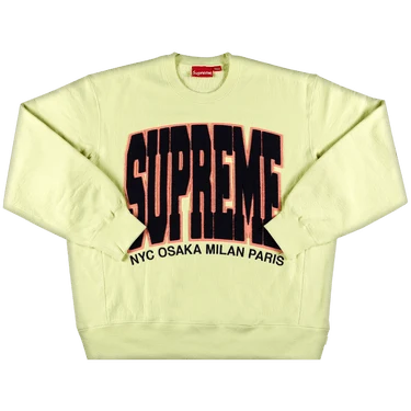 Supreme Cities Arc Crewneck 'Pale Lime' FW21SW25 PALE LIME S