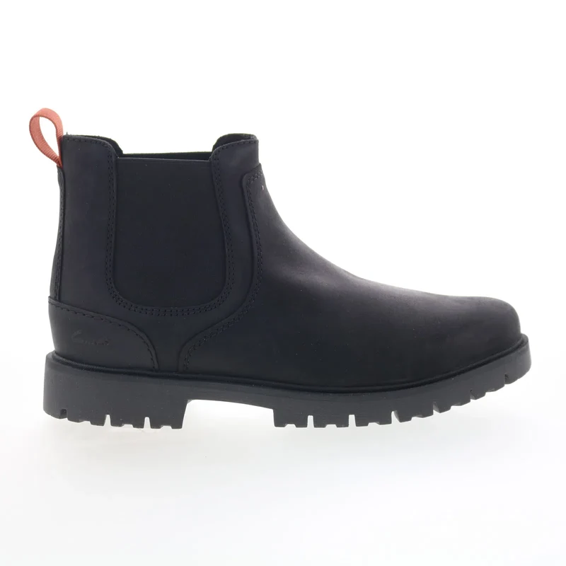 Clarks Rossdale Top 26173456 Mens Black Leather Slip On Chelsea Boots 11