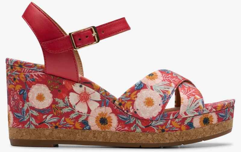 Chicly Floral Red Print 8.5 W