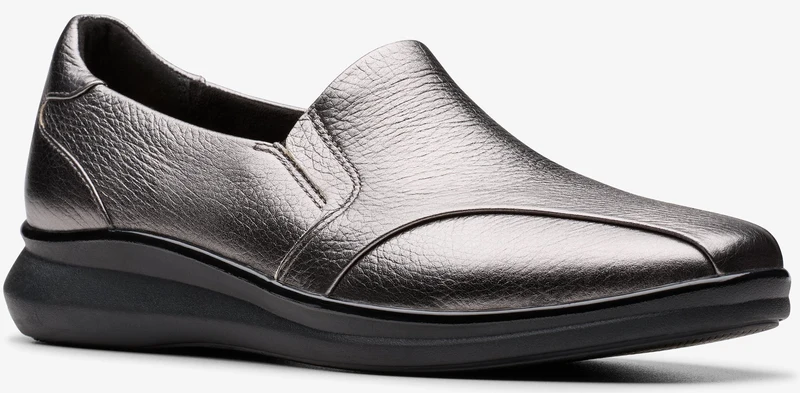 Lynell Edge Leather Pewter 7.5 W