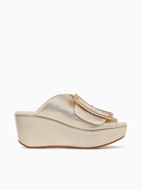 Yasha Gold Leather Gold / 8.5 / M