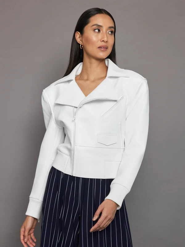 Mini Moto Jacket - Snow White Snow White / M