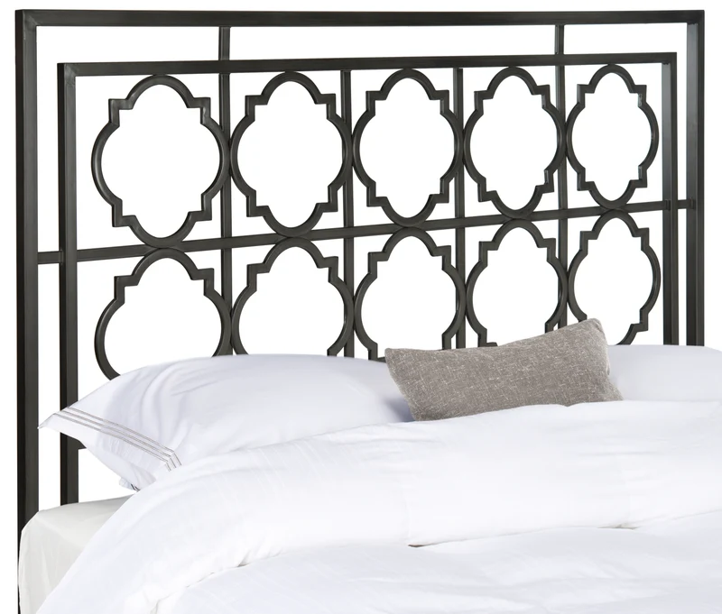 Safavieh Silva Metal Headboard, FOX6216 Antique Iron / Twin