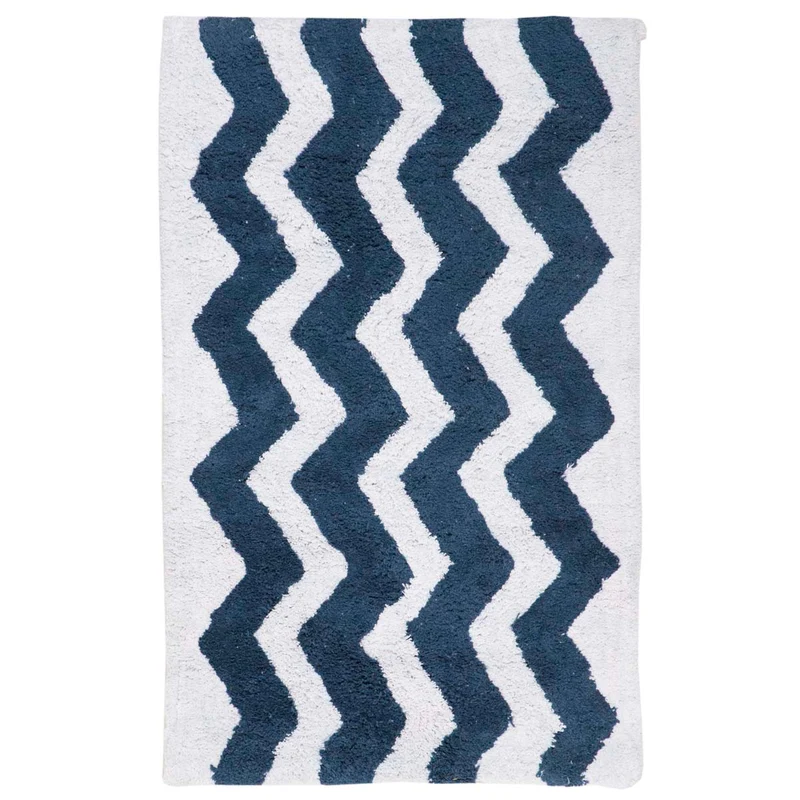 Safavieh Chevron Tufted Bathmat 727 Rug, PMB727 (Set of 2) Pearl Grey / 21" x 34"
