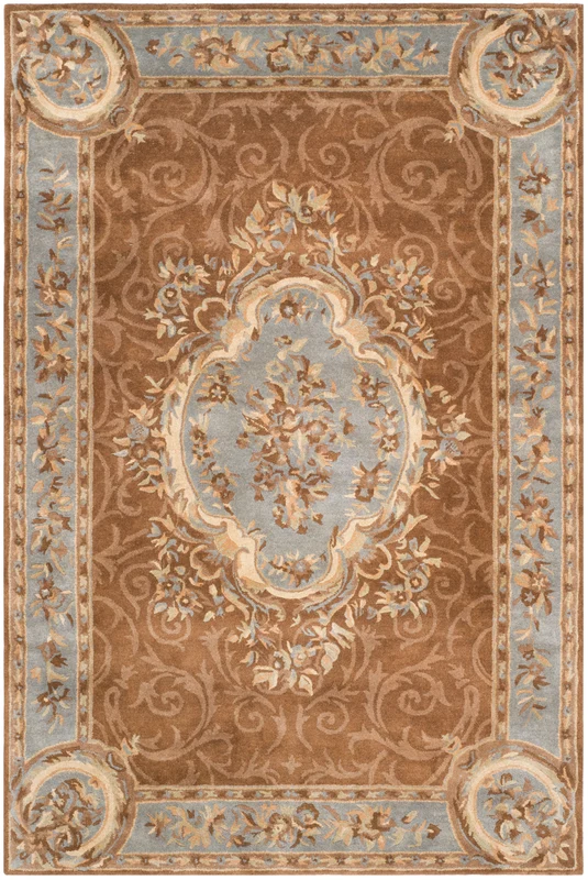 Safavieh Empire 409 Rug, EM409 BLUE / BROWN / 7'-6" x 9'-6"