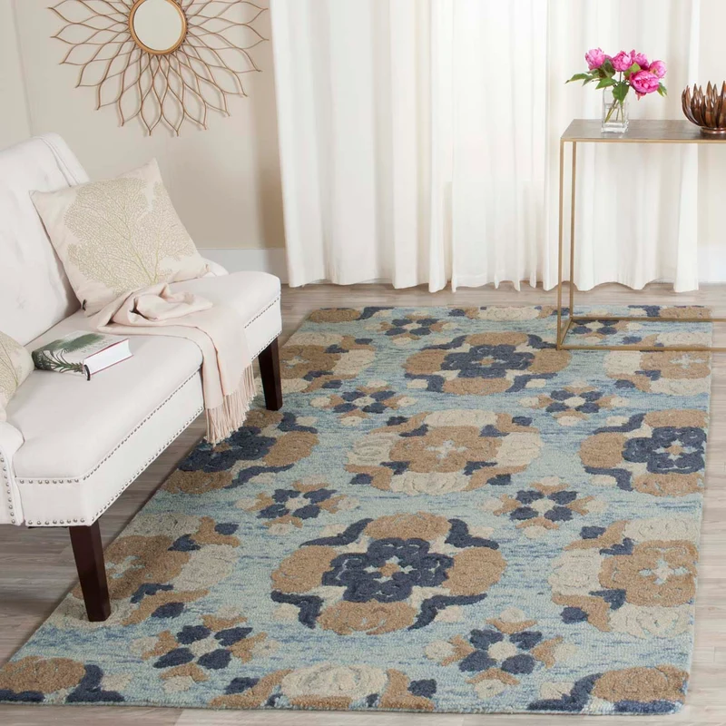 Safavieh Blossom 403 Rug, BLM403 Blue / Multi / 8' X 10'