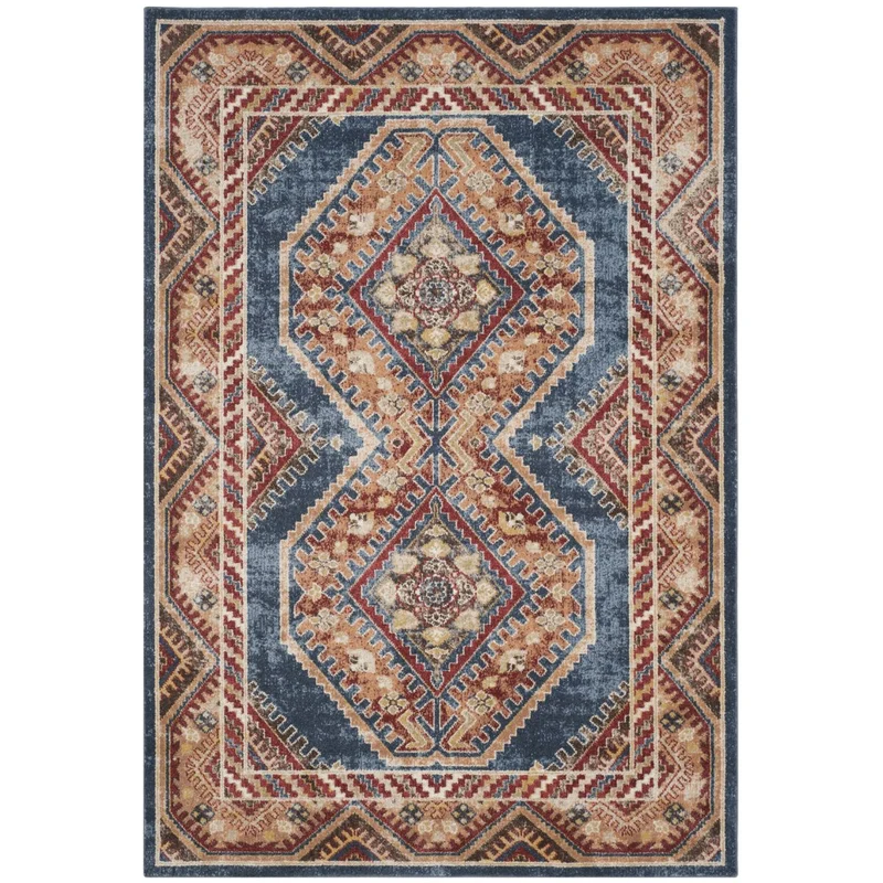 Safavieh Bijar 647 Rug, BIJ647 Royal / Rust / 5'-3" X 7'-6"