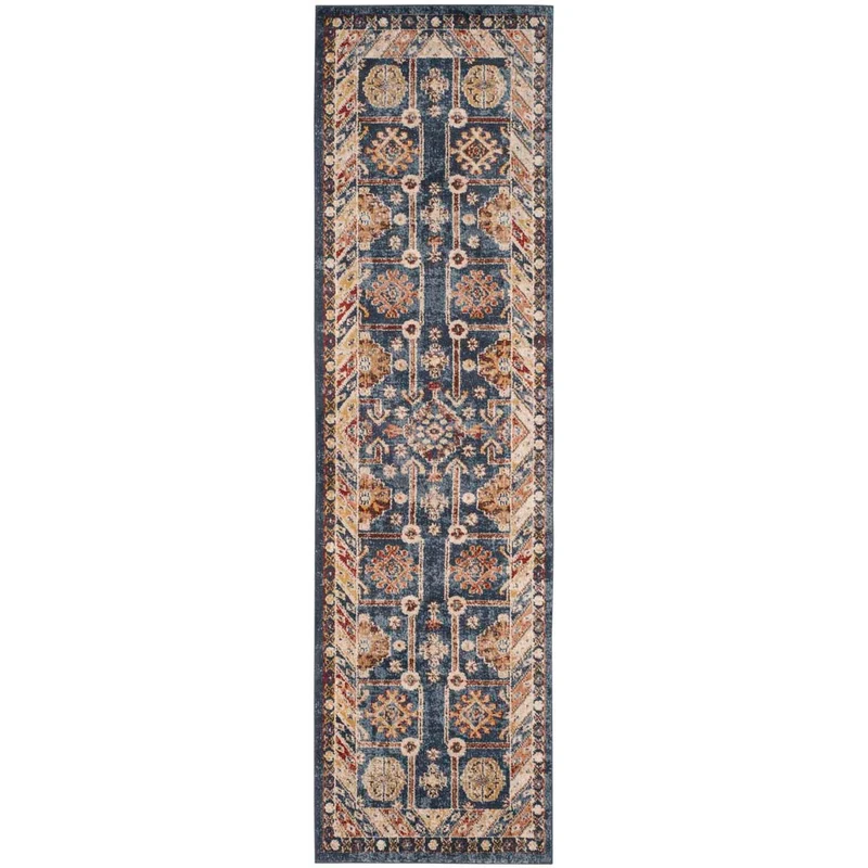 Safavieh Bijar 653 Rug, BIJ653 Royal / Ivory / 2'-3" X 8'