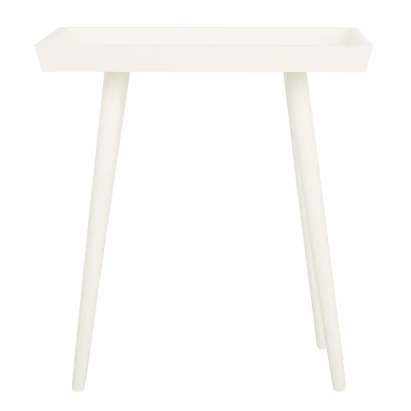 Nonie Tray Accent Table | Safavieh - ACC5701 Vintage White / 23.5" X 15.8" X 25.3"