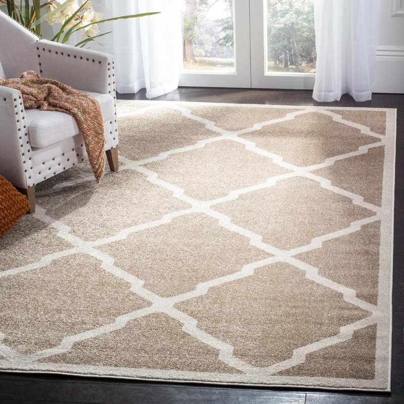 Safavieh Amherst 421 Rug, AMT421 Wheat / Beige / 2'-3" X 13'