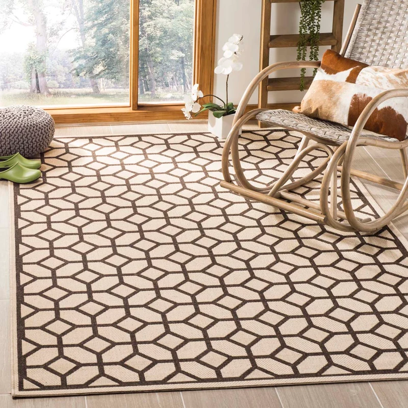Safavieh Linden 100 127 Rug, LND127 Natural / Brown / 5'-1" X 7'-6"