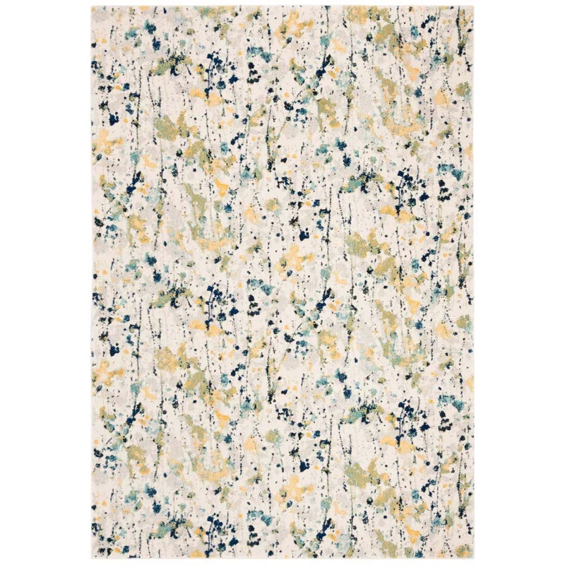 Safavieh Evoke 284 Rug, EVK284 Ivory / Yellow / 3' X 5'