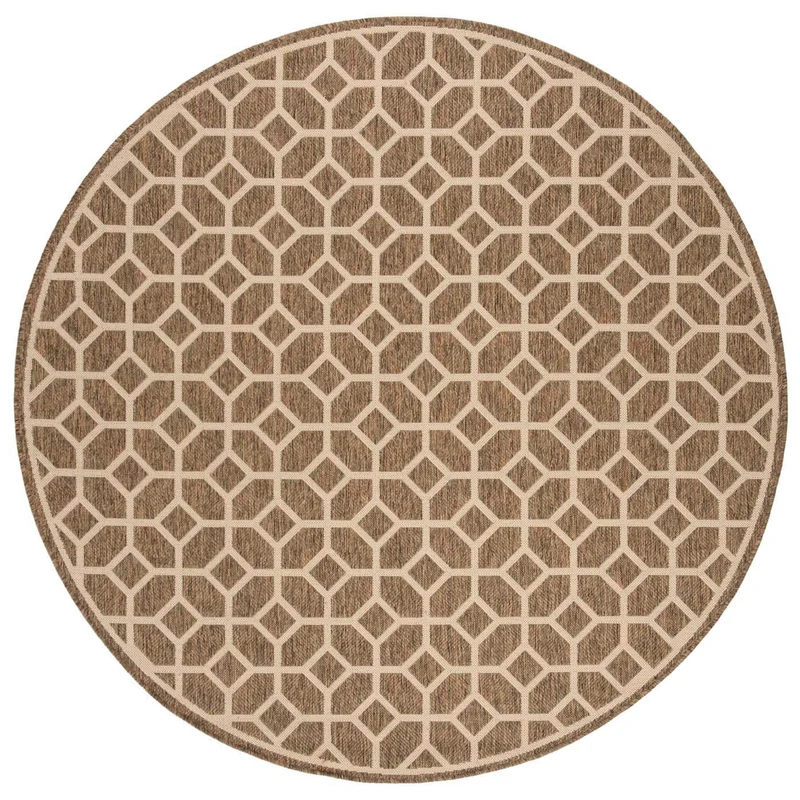 Beach House 127 Rug | Safavieh - BHS127 Beige / Cream / 6'-7" X 6'-7" Round