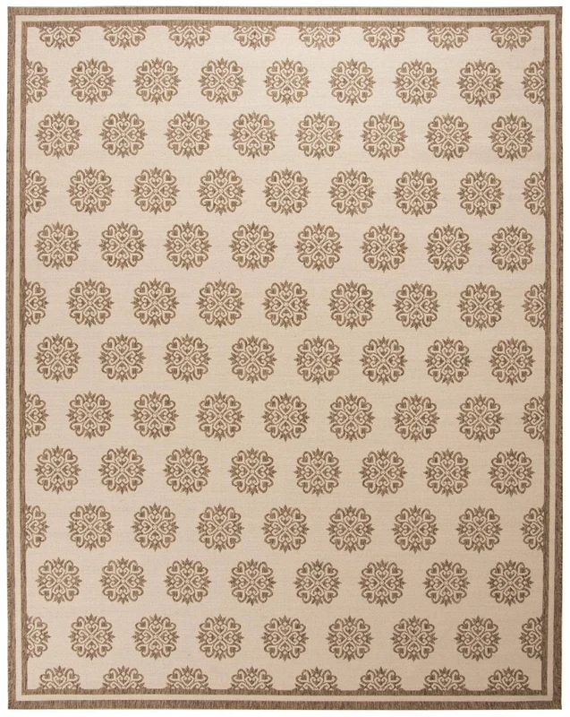 Beach House 181 Rug | Safavieh - BHS181 Cream / Aqua / 5'-3" X 7'-6"