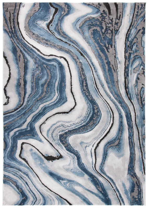 Safavieh Craft 819 Rug, CFT819 BLUE / GREY / 6'-7" x 6'-7" Square