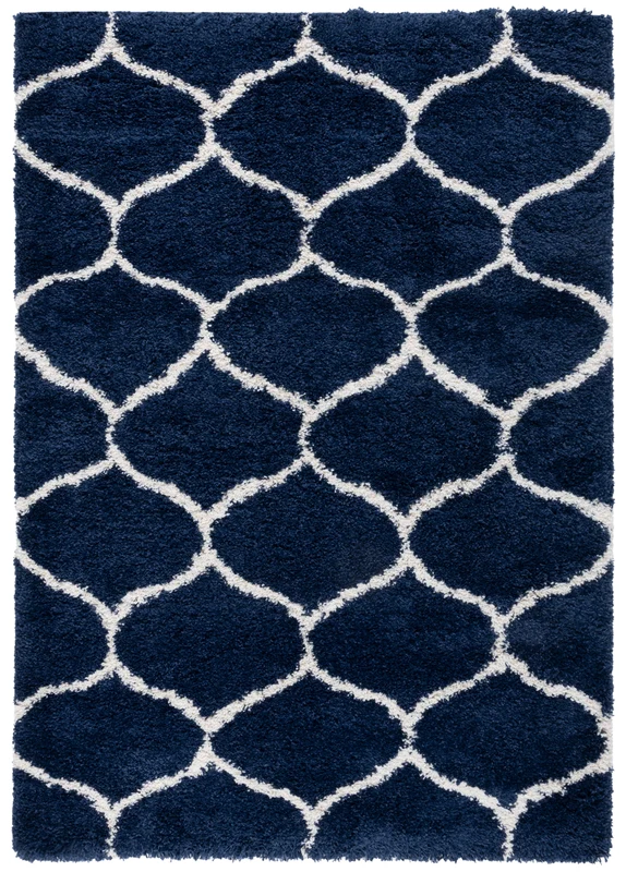 Hudson Shag 280 Rug | Safavieh - SGH280 NAVY / IVORY / 2'-3 x 20'