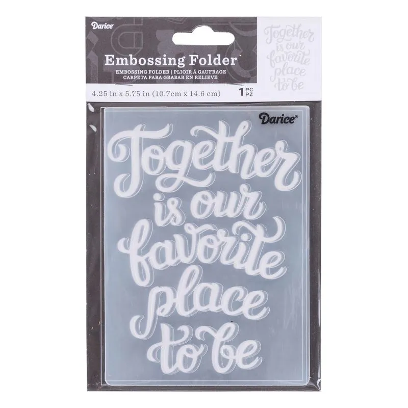 Plantilla de repujado Darice - «Together is our favorite place to be»