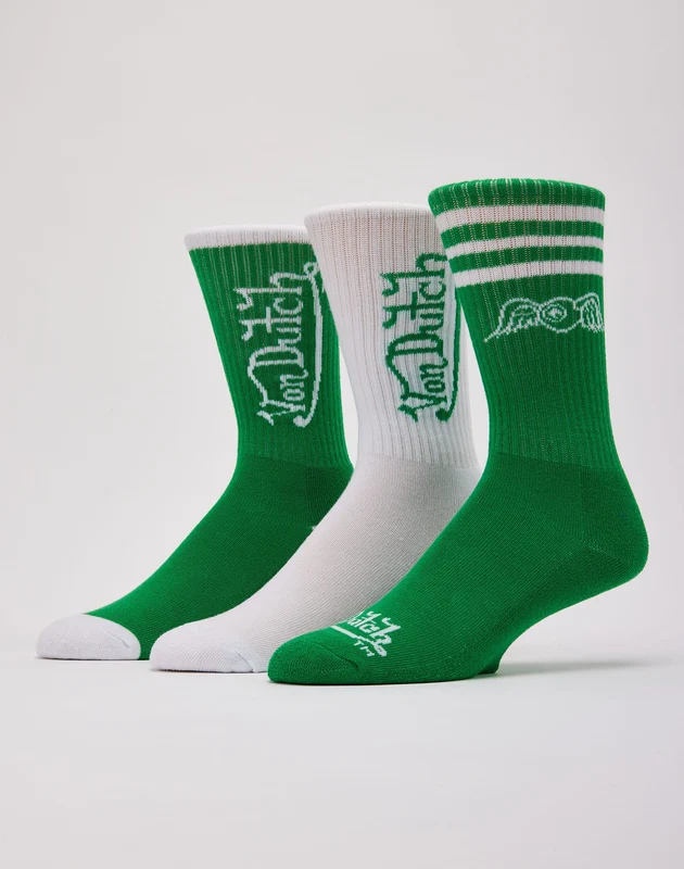Von Dutch Logo Crew Socks 3-Pack 1 SIZE