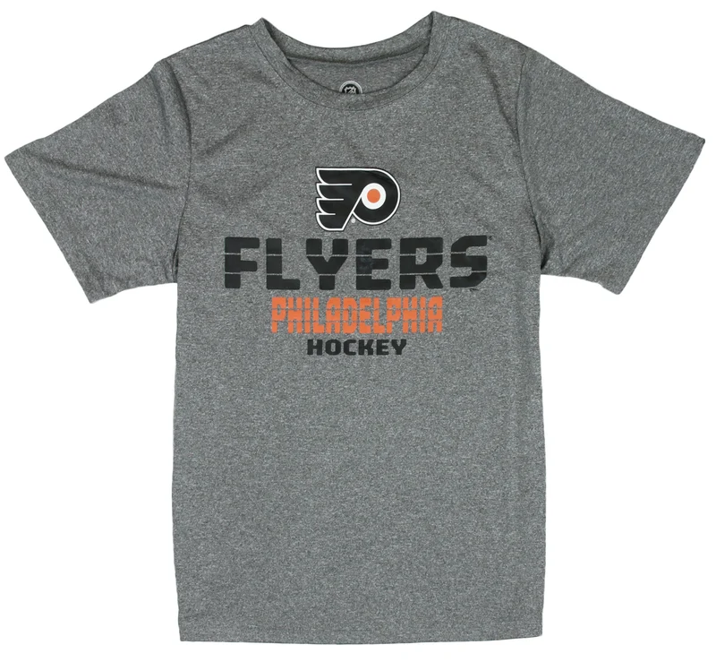 NHL Hockey Kids / Youth Philadelphia Flyers Short Sleeve T-Shirt - Grey XS (4/5)