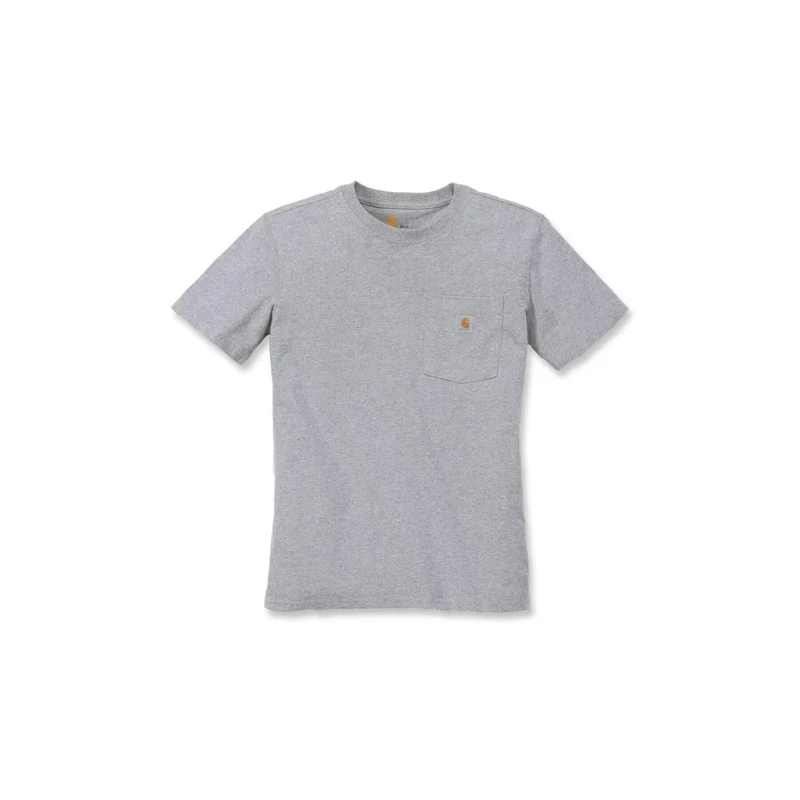 Carhartt Workwear Womens Pocket Short Sleeve T-Shirt 103067 Heather Grey / L