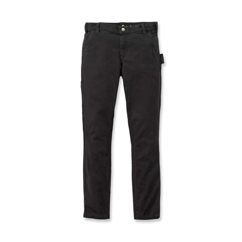 Carhartt Womens Slim-Fit Crawford Stretch Canvas Trousers 103224 Black / 10 / Regular