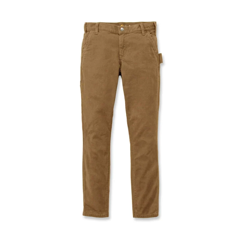 Carhartt Womens Slim-Fit Crawford Stretch Canvas Trousers 103224 Yukon / 12 / Regular