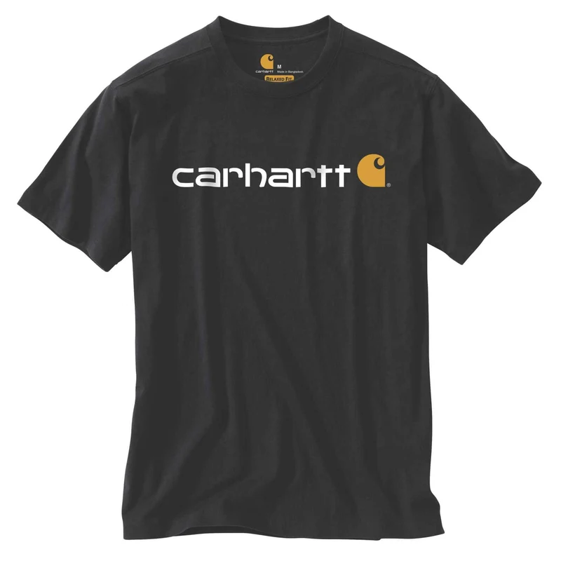 Carhartt Core Logo Heavyweight Short Sleeve T-Shirt 103361 Black / XXL