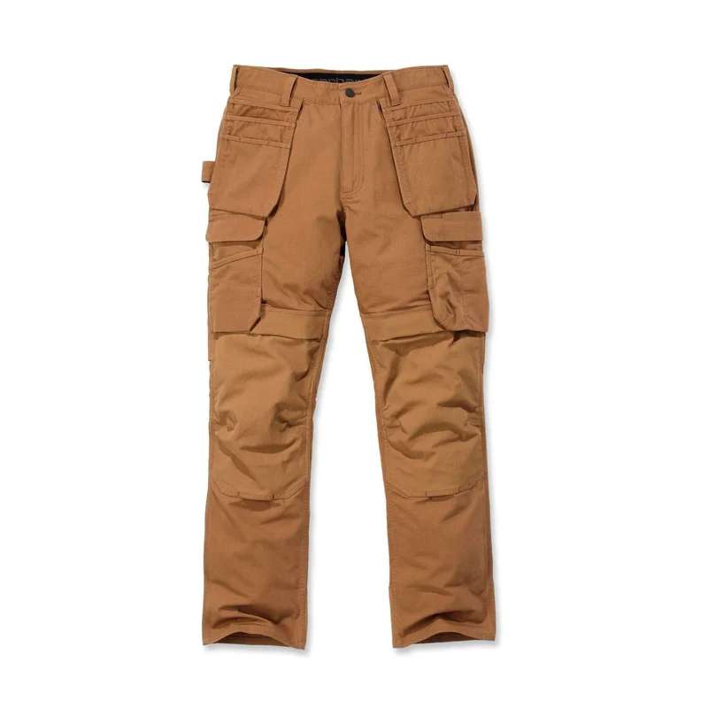 Carhartt Steel Relaxed Fit Double Front Multi-Pocket Cargo Trousers 103337 Brown Carhartt Brown / 30 / 28