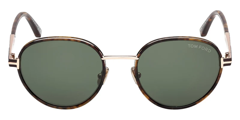 Tom Ford - FT1339 JET-02 Dark Havana / Green 52N / 51-20-140
