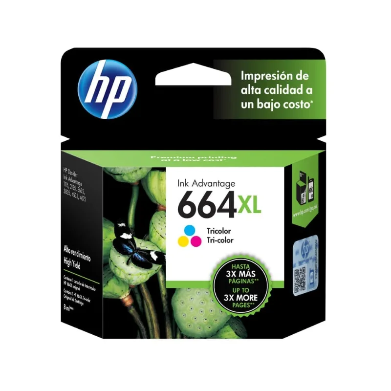 Cartucho de Tinta | HP 664XL F6V30AL | Tricolor | Original