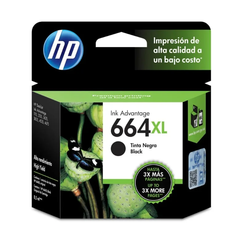 Cartucho de Tinta | HP 664XL F6V31AL | Negro | Original