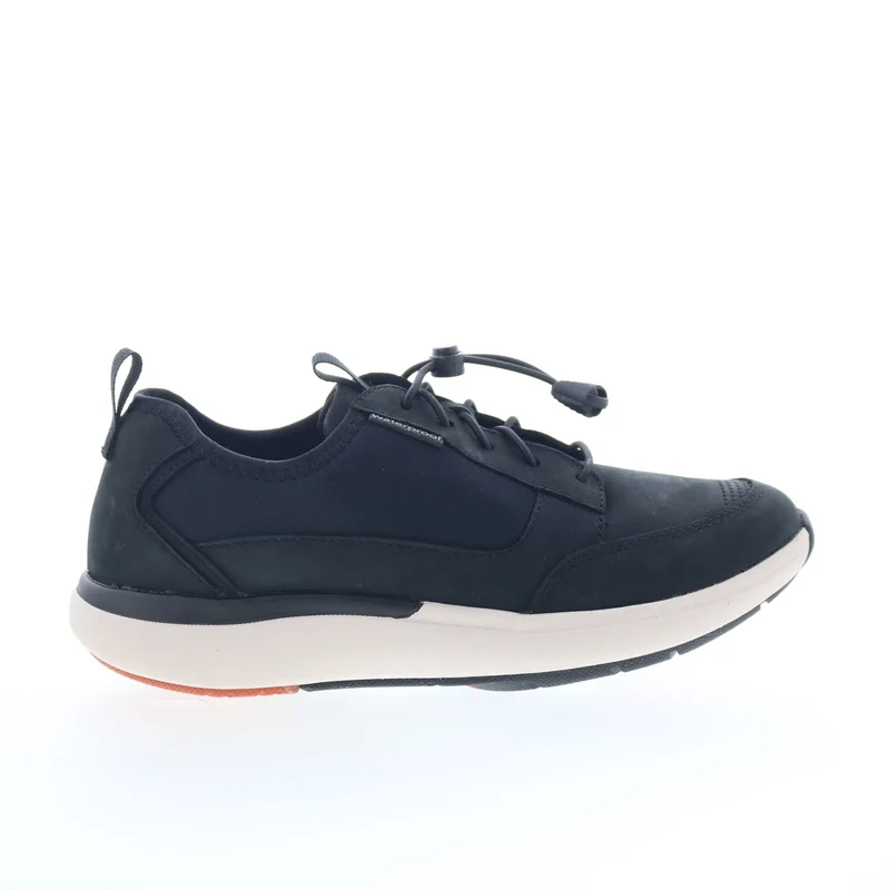 Clarks Un Cruise Tie 26132653 Womens Black Nubuck Lifestyle Sneakers Shoes 6
