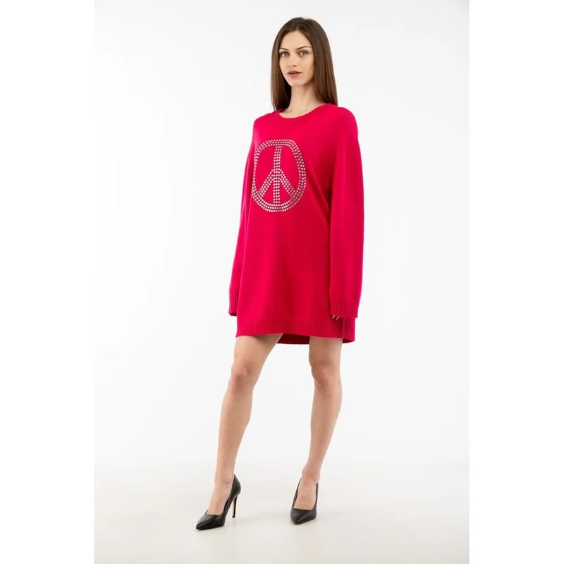 Moschino Fuchsia Wool Casual Dress S