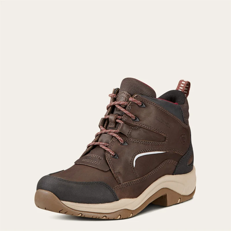 Ariat Womens Telluride Ii Laced Waterproof Boots 3.5 / Palm Brown