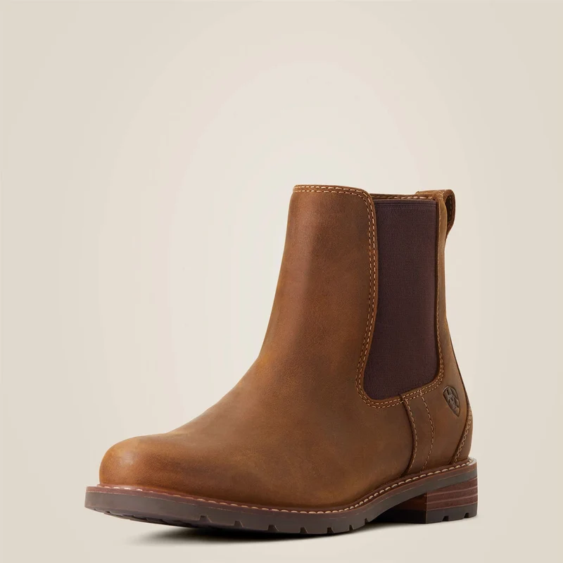 Ariat Womens Wexford Waterproof Chelsea Boots 3 / Java