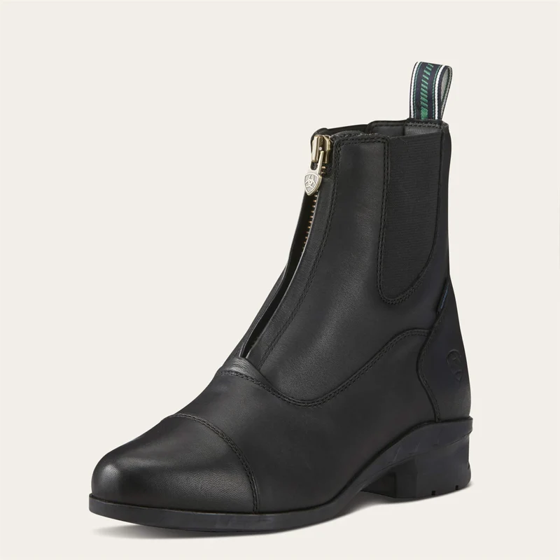 Ariat Womens Heritage Iv Zip Waterproof Paddock Boots 7 / Black