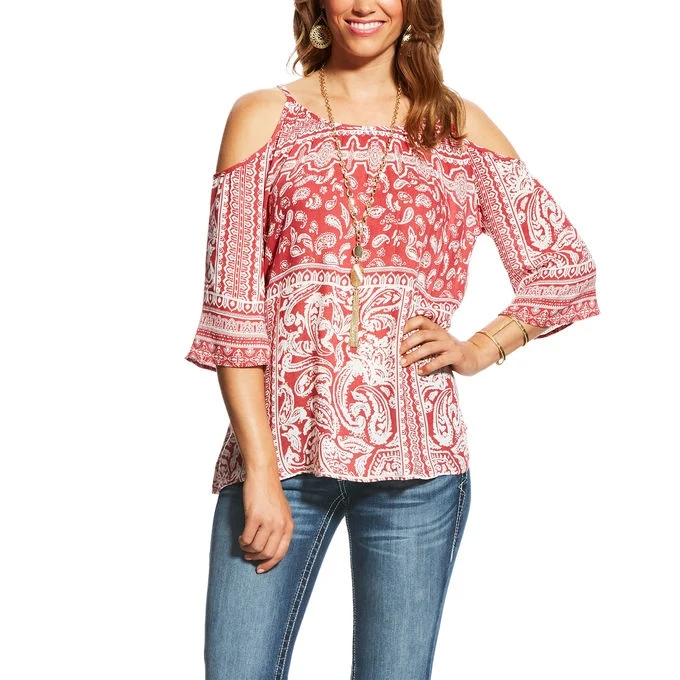 Ariat Ladies Theresa Top - Snow White Snow White Print / Medium