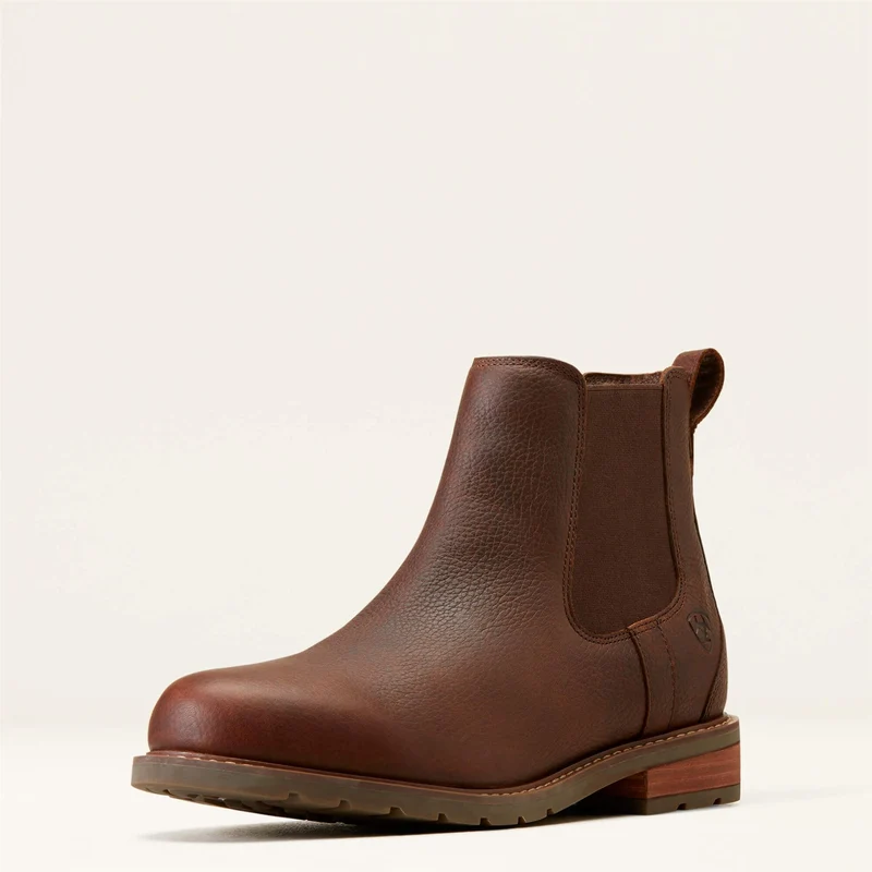 Ariat Mens Wexford Waterproof Chelsea Boots 10 / Java