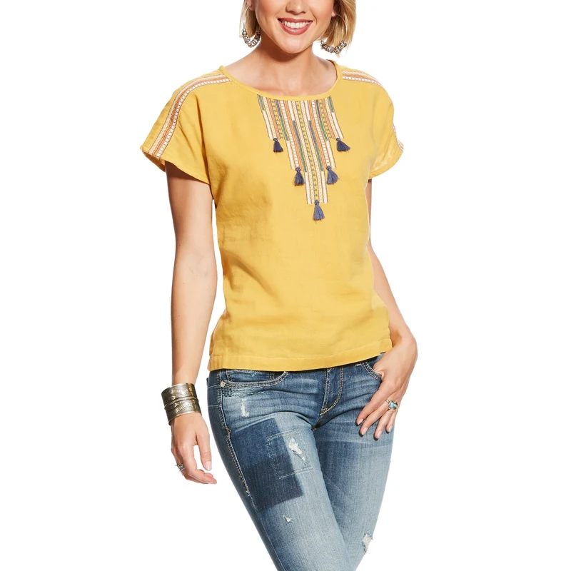 Ariat Ladies Mona Top Ochre / Large