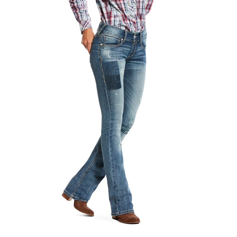 Ariat Ladies R.E.A.L Low Rise Boot Cut Jeans Sky Polaris / 26 Long