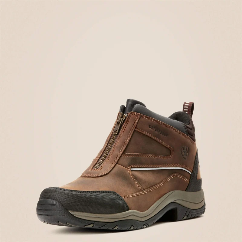 Ariat Mens Telluride Zip Waterproof Boots 12 / Brown
