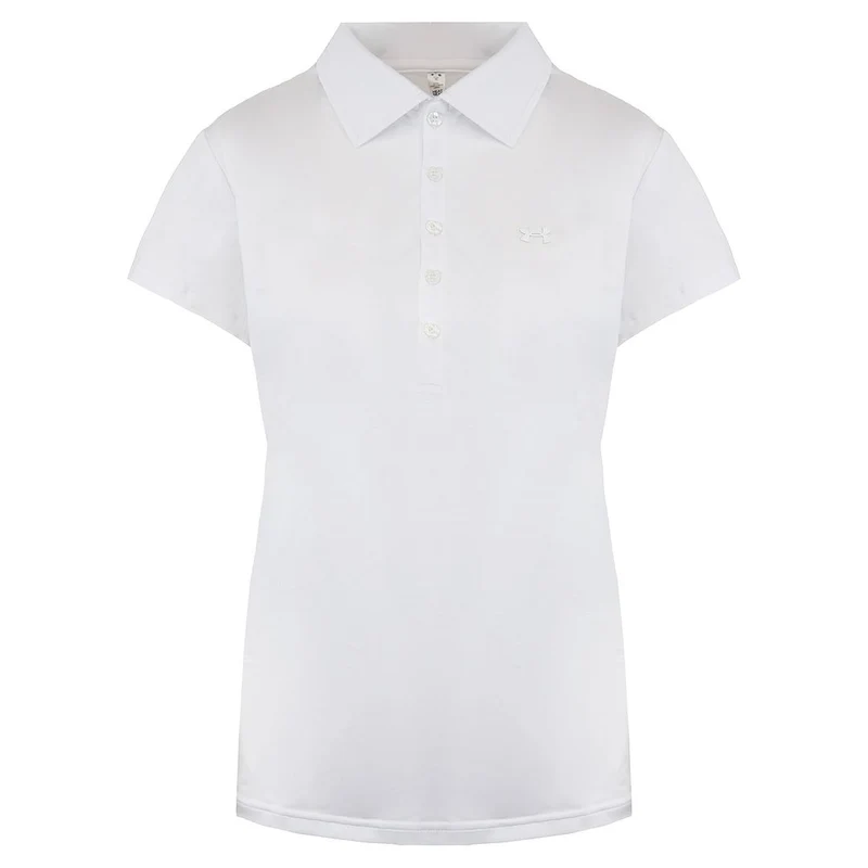 Under Armour HeatGear Womens White Golf Polo Shirt S