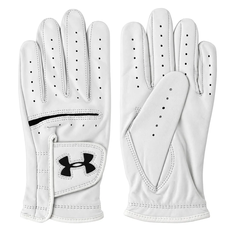 Under Armour Left Handed Strike Skin Tour Mens White Golf Glove S