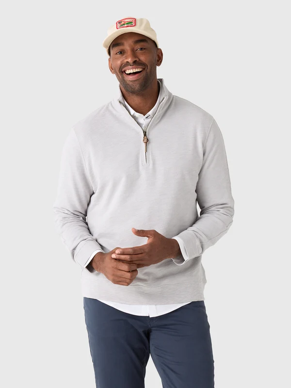 Billy Reid Men's French Terry Half-Zip Pullover S / JADEITE