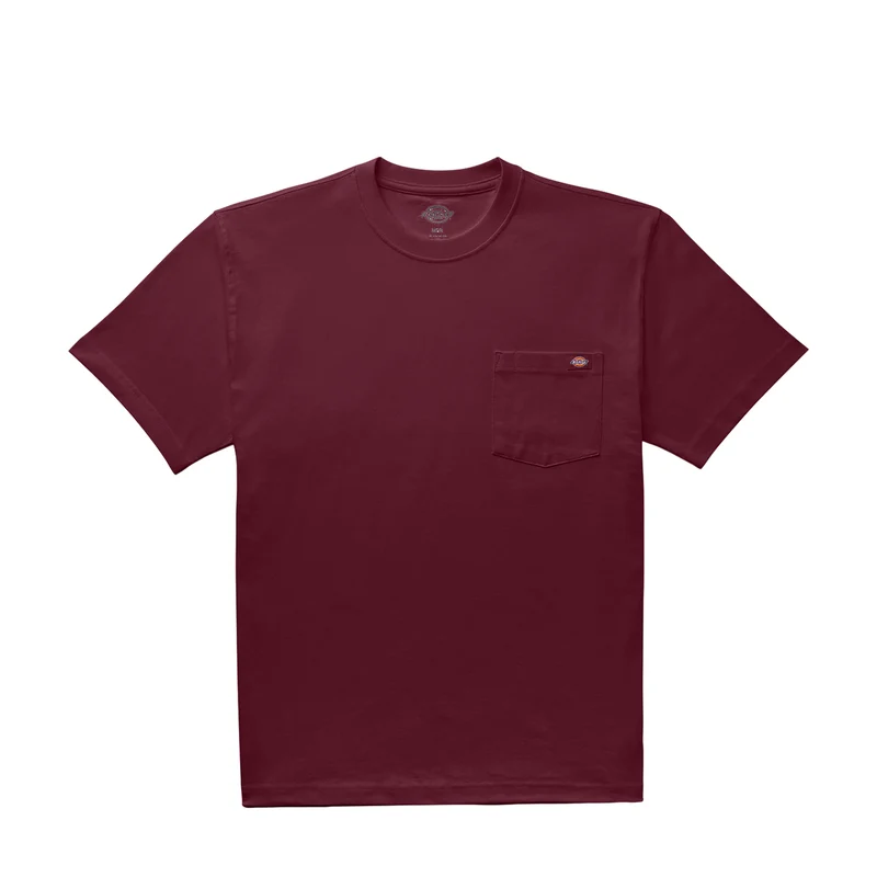 SS Heavyweight Pocket Tee - Mens Burgundy / L
