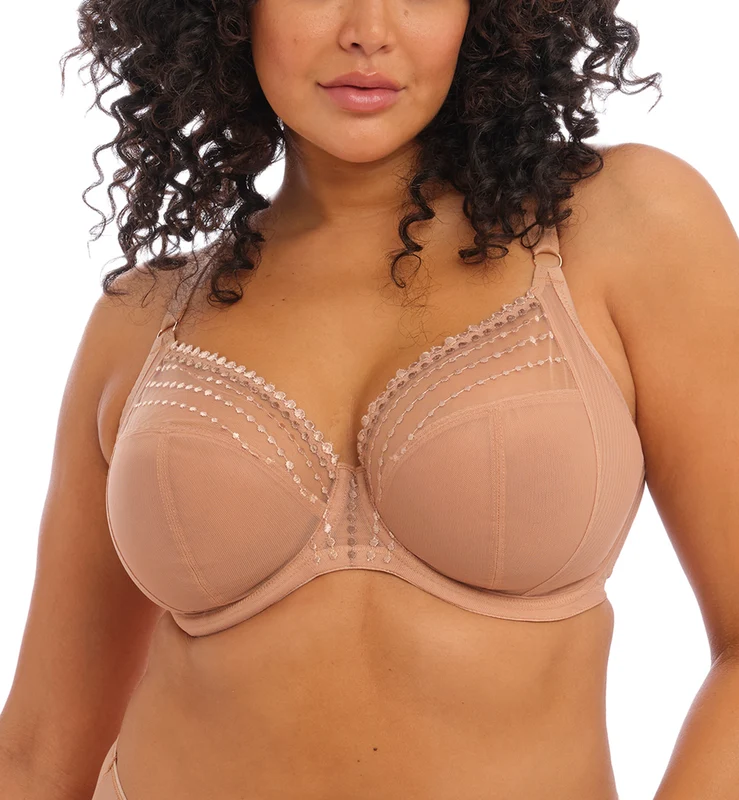 Elomi Matilda Banded Plunge Underwire Bra (8900) - Cafe Au Lait 38FF