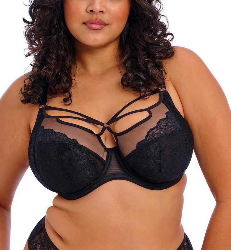 Elomi Brianna Plunge Underwire Bra (8080) - Black 36F