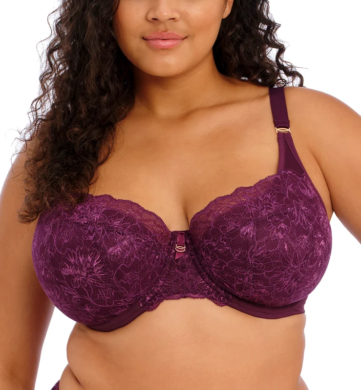 Elomi Brianna Padded Half Cup Underwire Bra (8081) - Blackberry 36HH